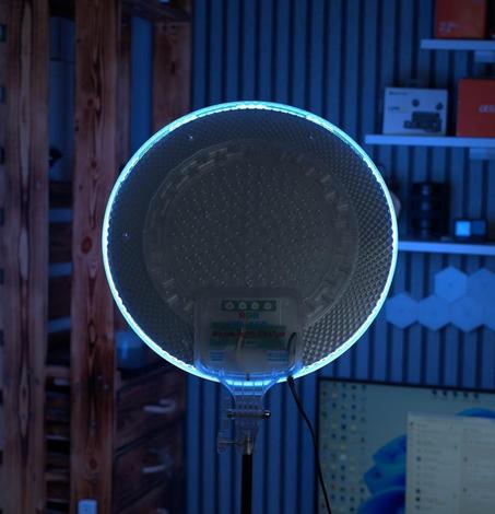 Lampe LED ronde couleur avec télécommande RGB-LED Fill Light pour photo et vidéo GS-450 + BONUS