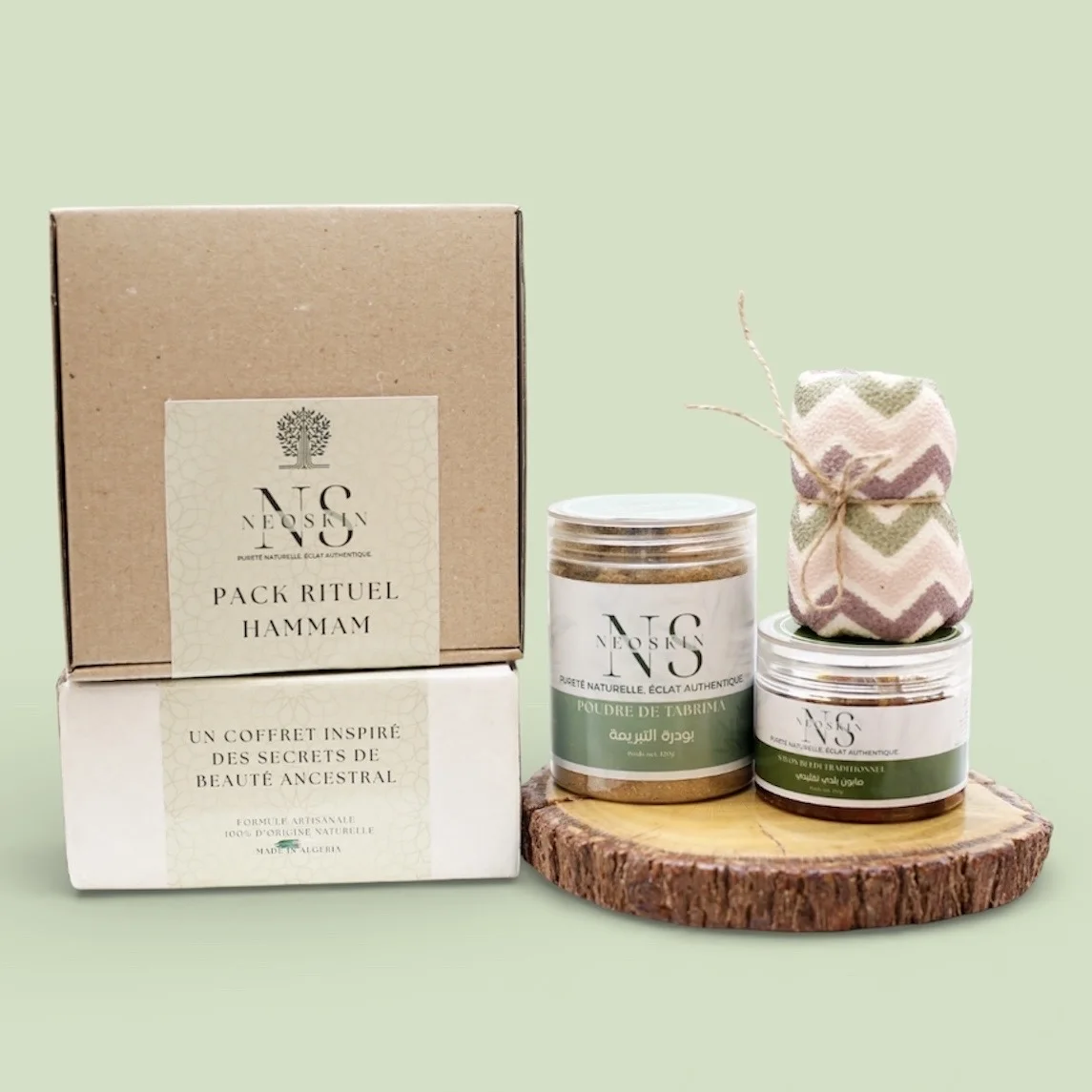 Pack Rituel Hammam – Savon Noir, Poudre de Tabrima & Gant Kessa | Neoskin