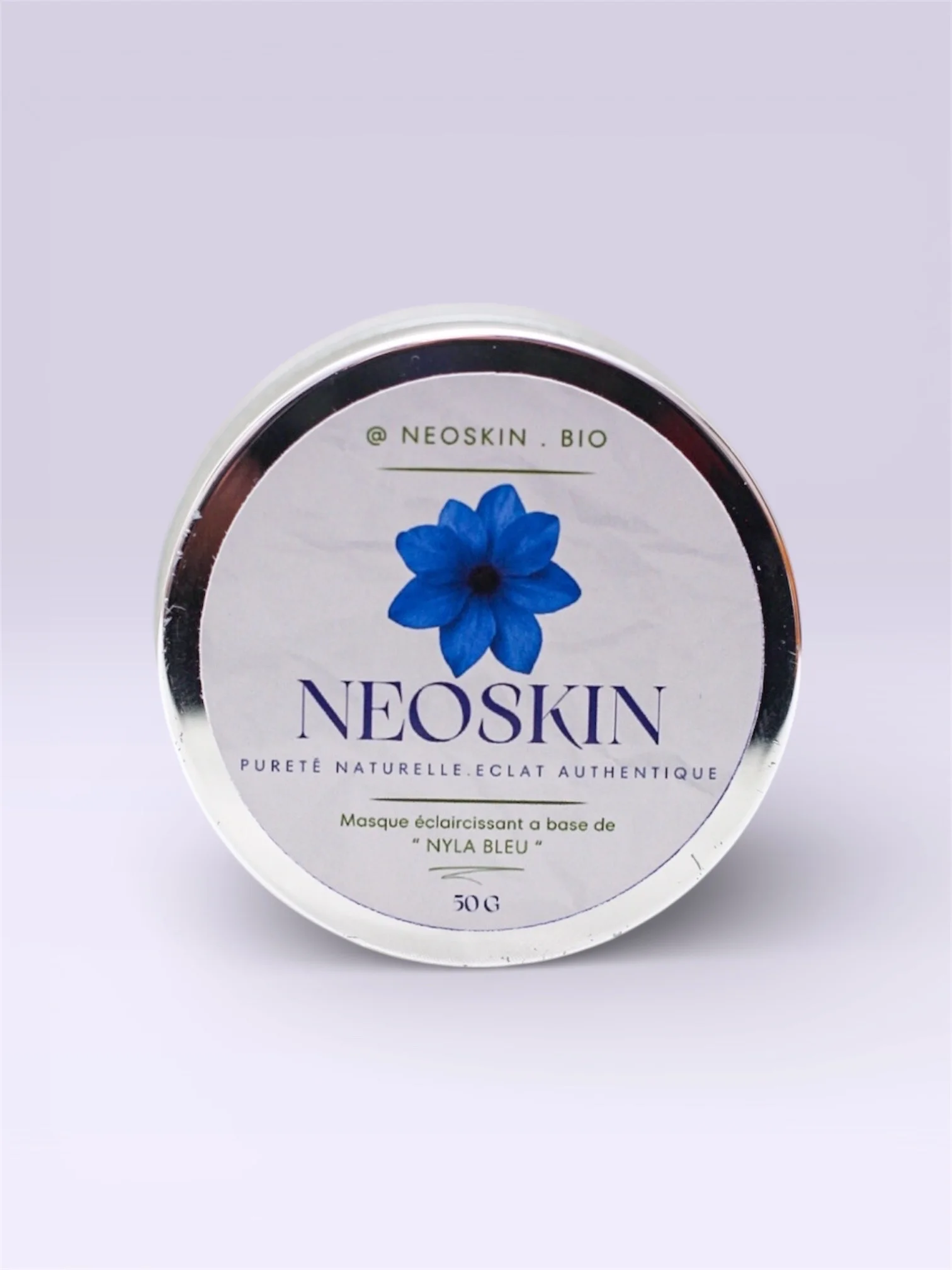 Masque Éclaircissant Naturel – Nyla Bleu | Neoskin