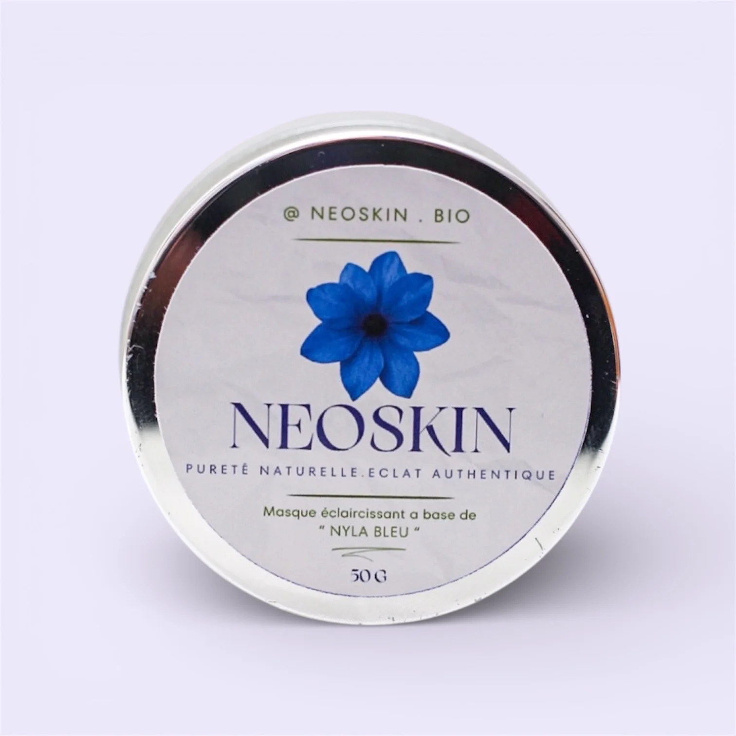 Masque Éclaircissant Naturel – Nyla Bleu | Neoskin
