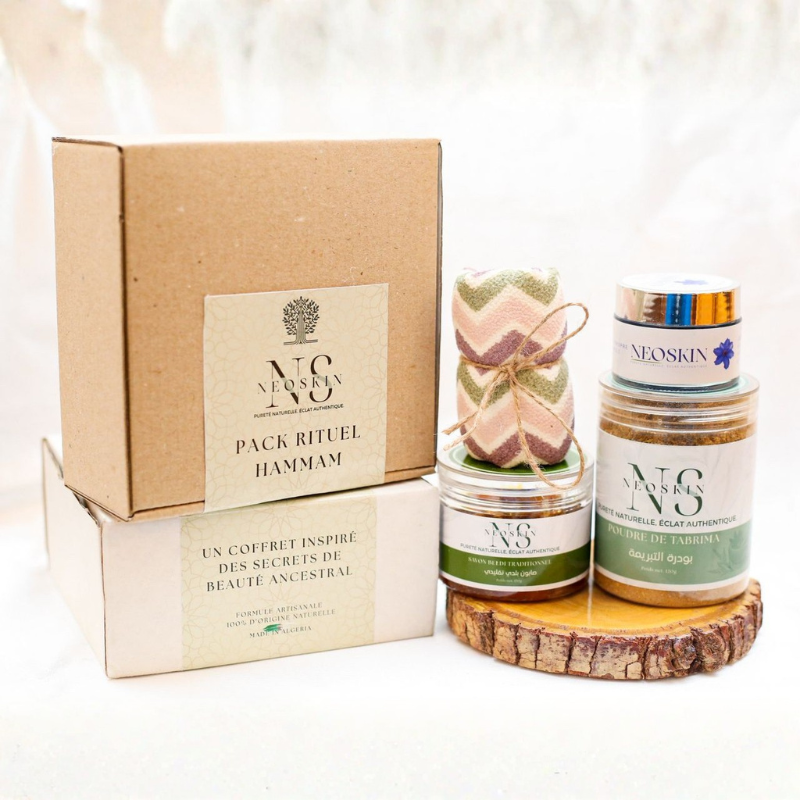 Pack Rituel Hammam + Masque Visage Nyla Bleu | Neoskin
