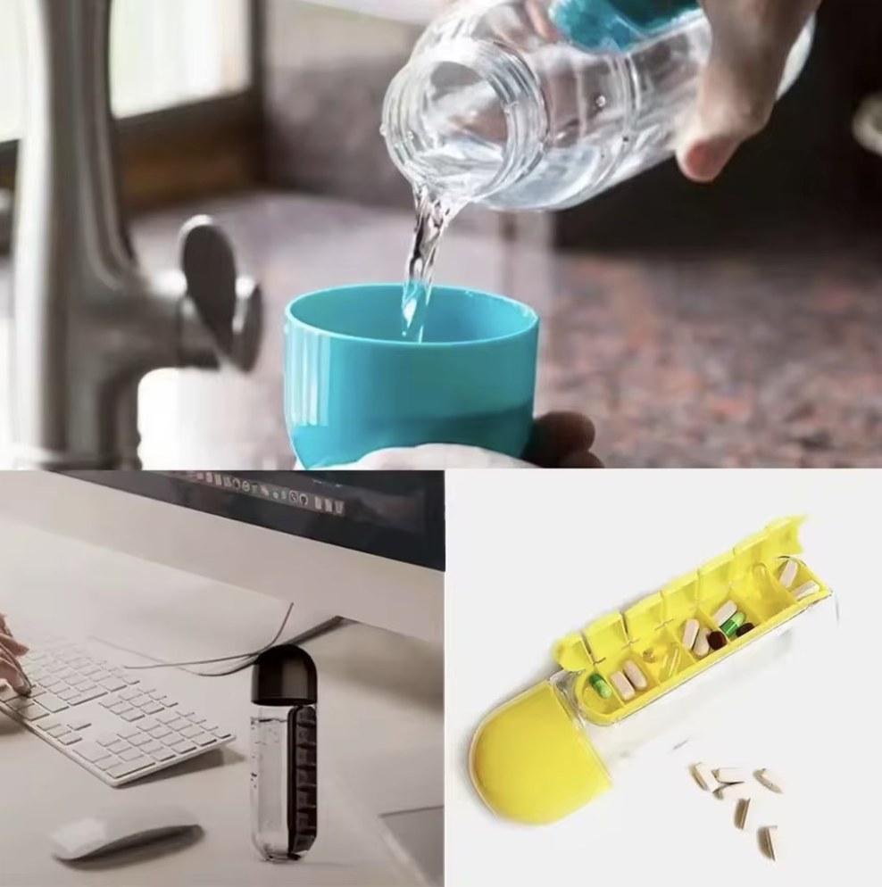 زجاجة مياه عالية الجودة لتخزين حبوب الدواء لمدة 7 أيام AyYLTsne8PDSSKCk5ahk54CJcj6cmOR6Pt2B3kaa