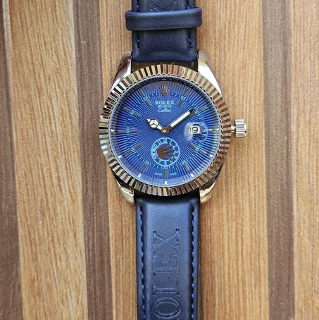 Rolex Geneve Samta Jeld Bleu Homme