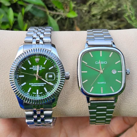 Pack 2 montre Casio et Rolex Homme