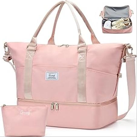 حقيبة رياضية نسائية للجيم حقيبة سفر من القماش الخشن