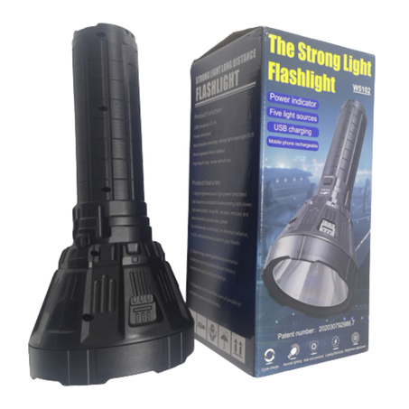 مصباح يدوي وضوء قوي قابل لإعادة الشحن  مصباح ليد W5100 متعدد الاستخدام مثل رحلات التخييم في البر