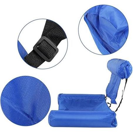 كرسي عائم قابل للنفخ  مع مسند الرأس و الظهر كرسي شاطئ والمسح للإستمتاع بالسباحة والرياضات المائية