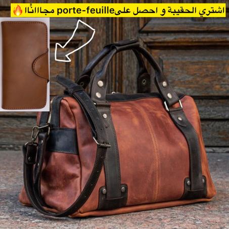 حقيبة  من الجلد للسفر / الرياضة للرجال والنساء