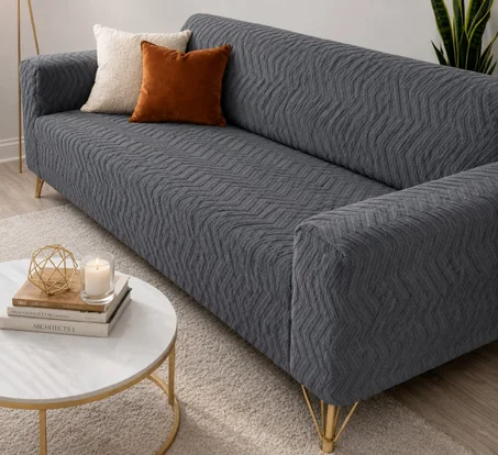 Couvre Salon Miral Chic - Motif Zigzag Motté