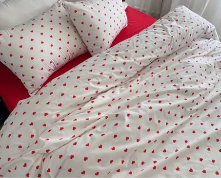 couette cœur 100 contton