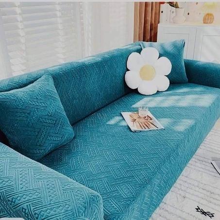 🔹️Couvre Salon Bleu Extensible 💙– Confort & Élégance