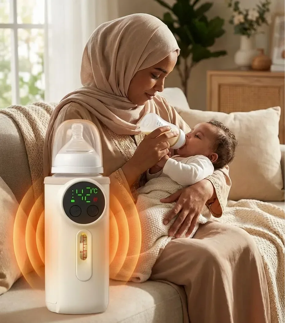🍼 سخان رضاعات ذكي – راحة الأم في كل وقت