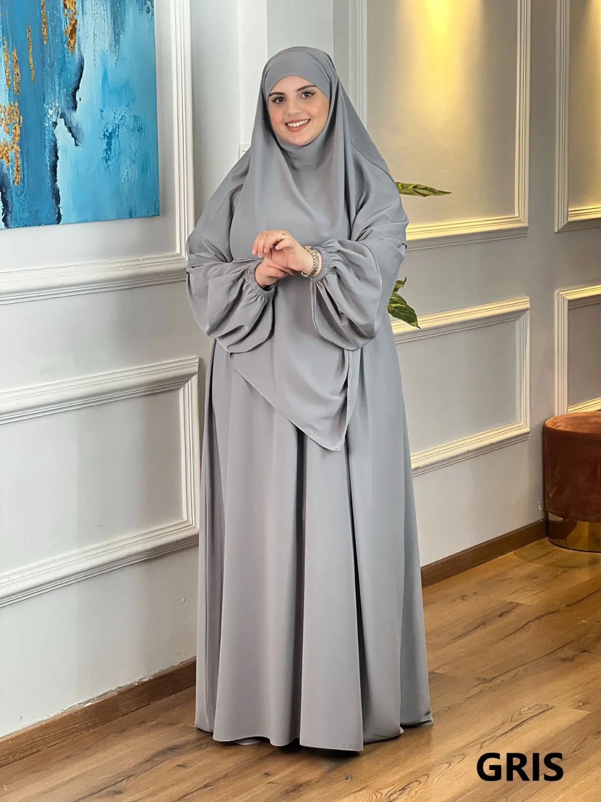 نقاب شرعي كامل من Afifa – تصميم واسع بخامة كريب روزا | متوفر بعدة ألوان