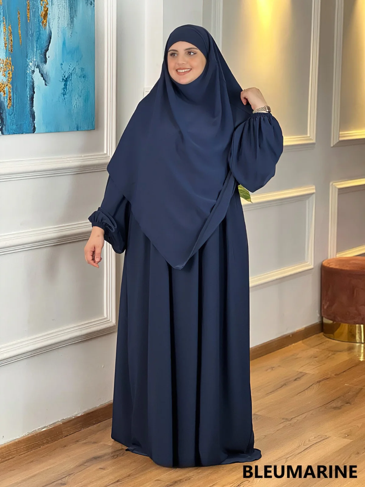 نقاب شرعي كامل من Afifa – تصميم واسع بخامة كريب روزا | متوفر بعدة ألوان