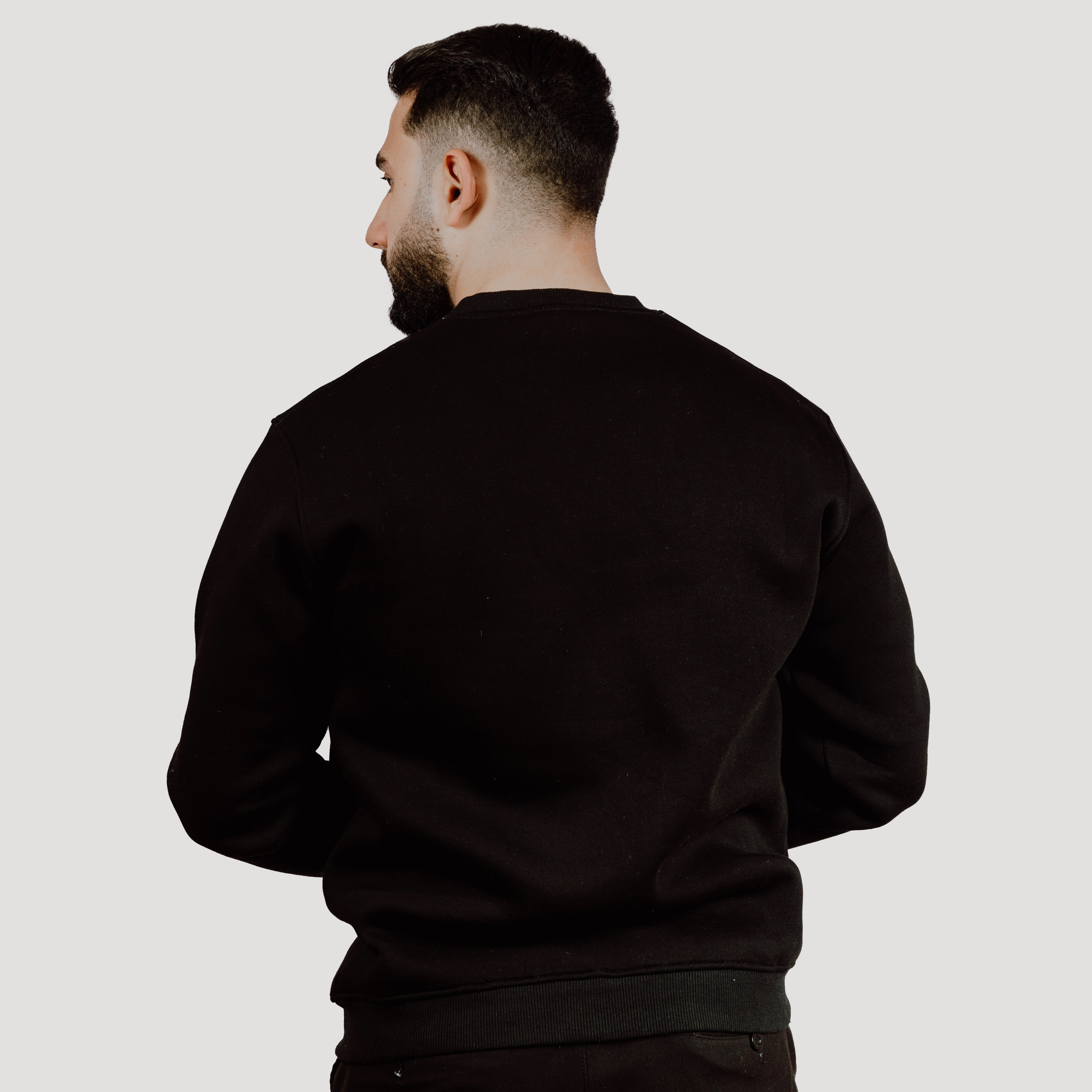 Sweat-shirt coton brodés Black