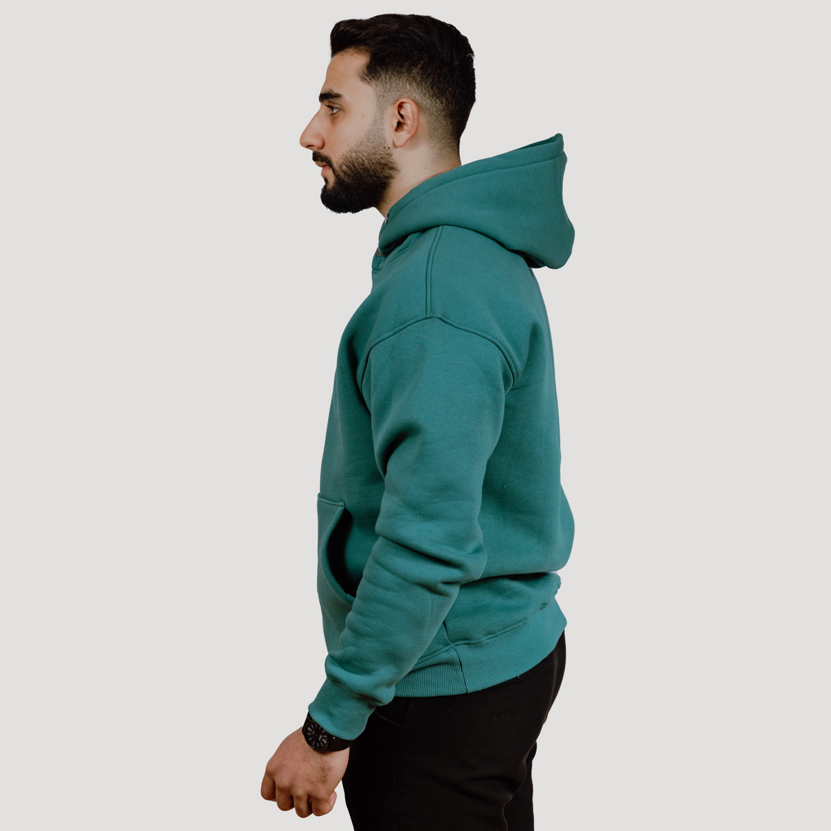 Hoody High Quality Cotton Green