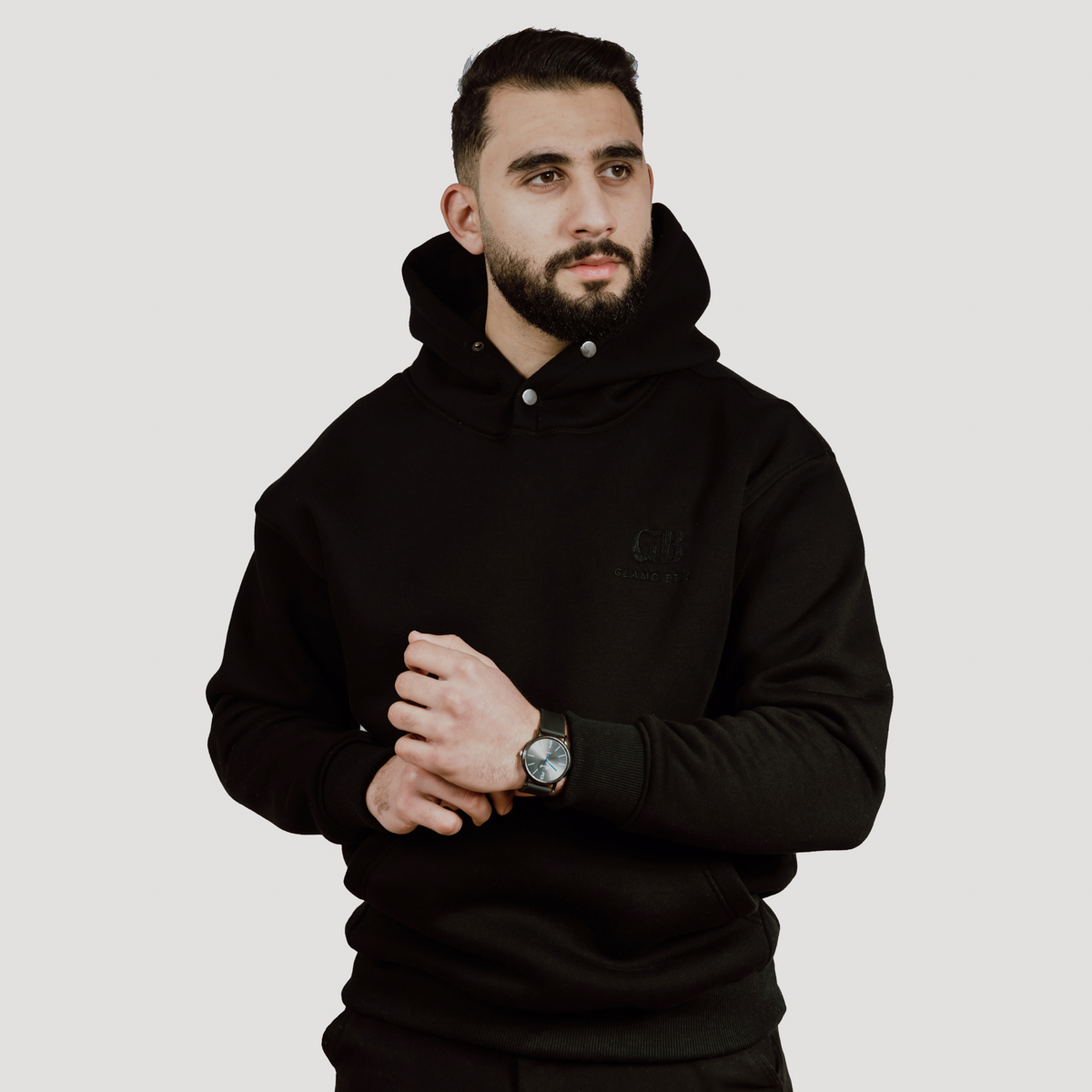 Hoody High Quality Cotton Black