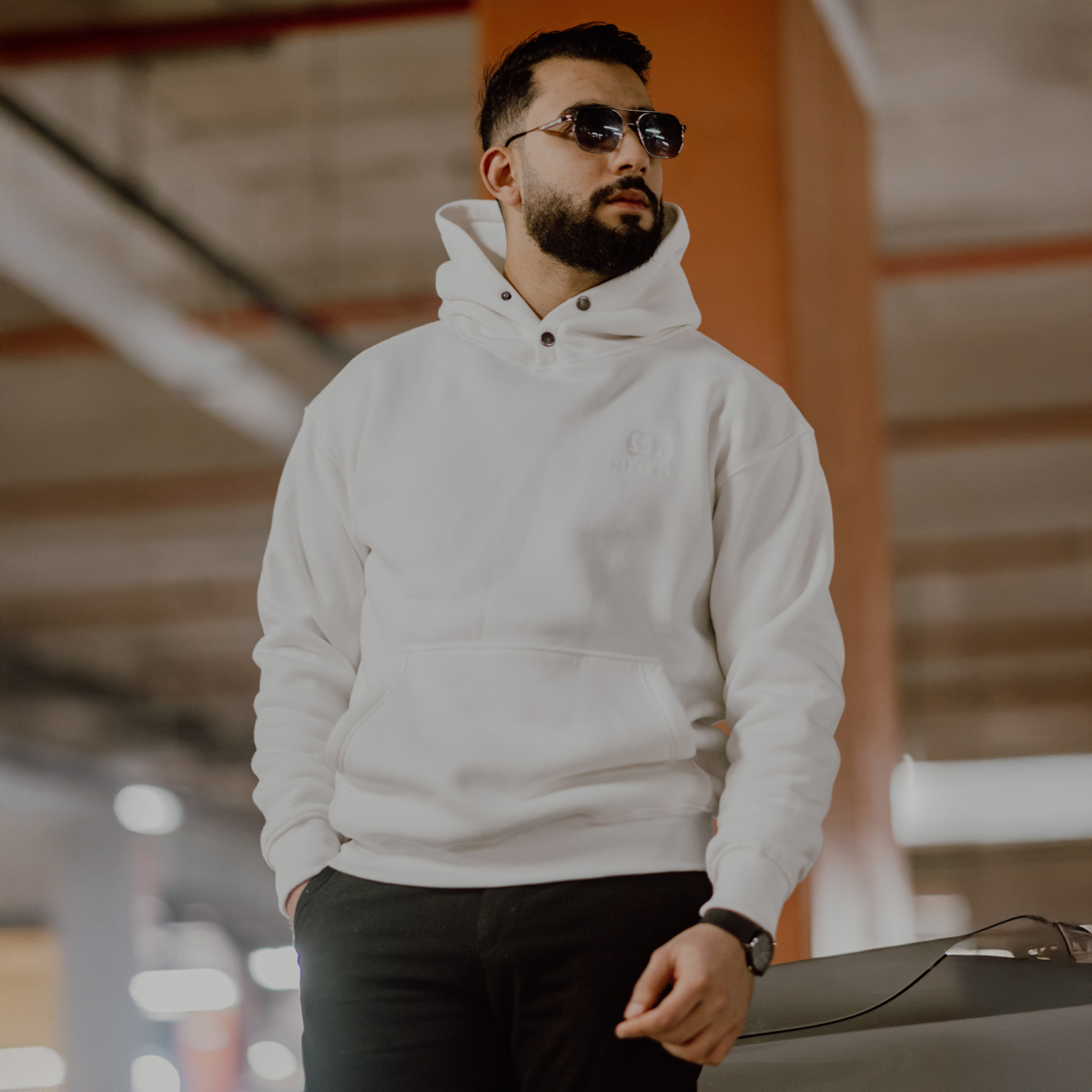 Hoody High Quality Cotton White