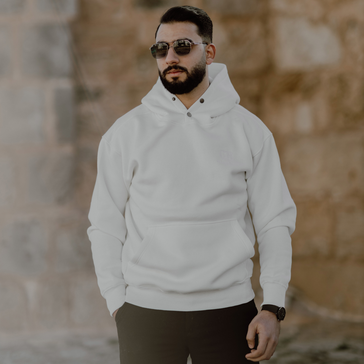 Hoody High Quality Cotton White