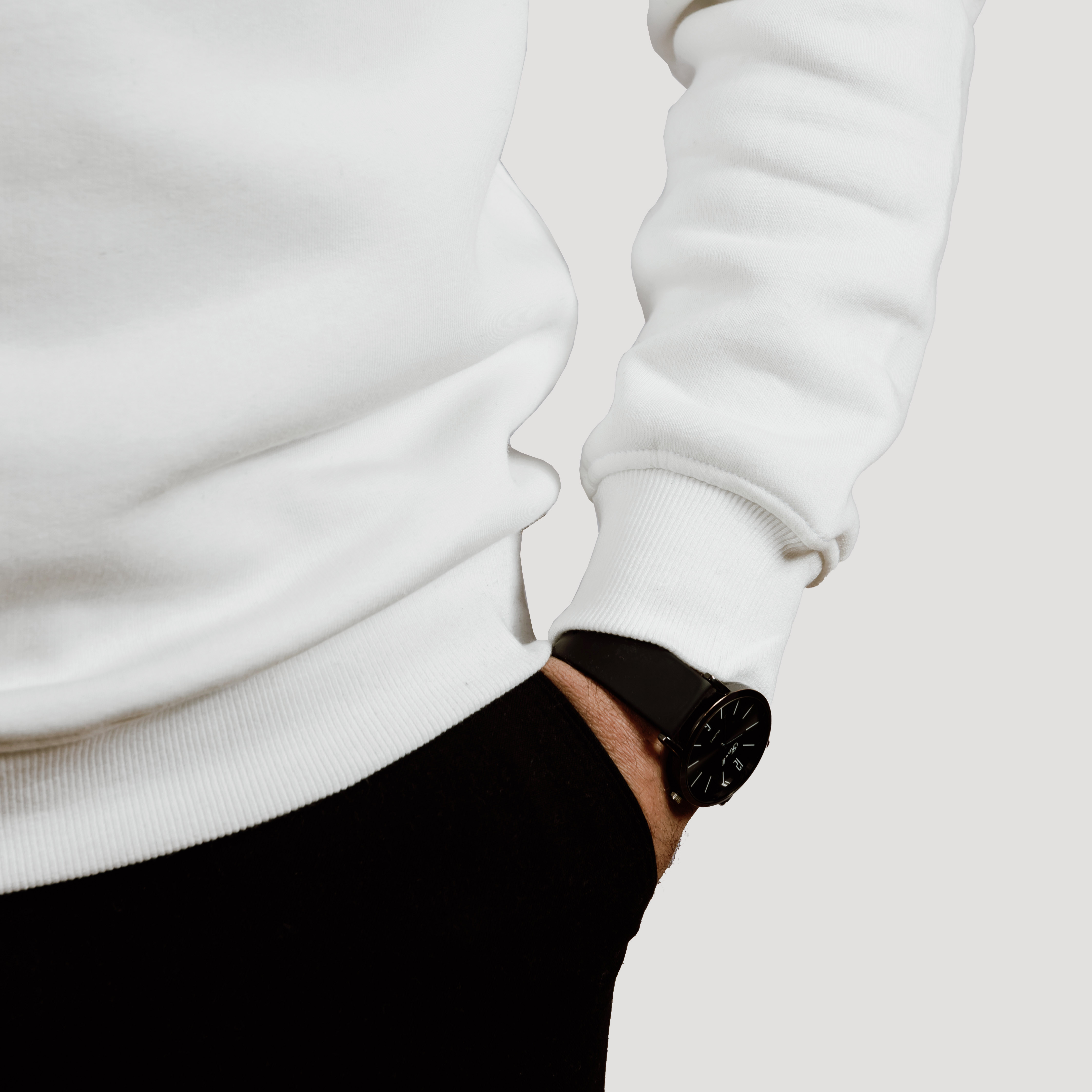 Sweat-shirt coton brodés White