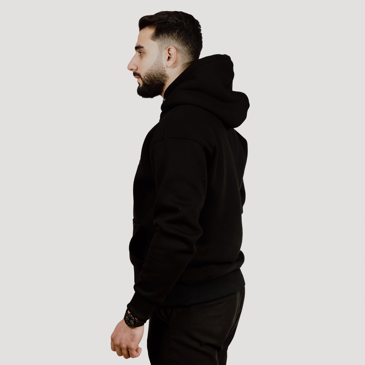 Hoody High Quality Cotton Black