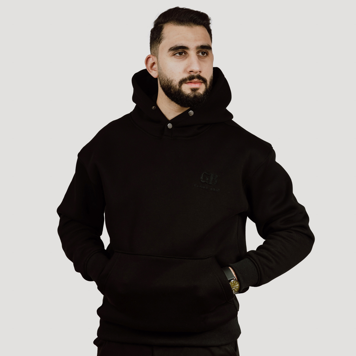 Hoody High Quality Cotton Black