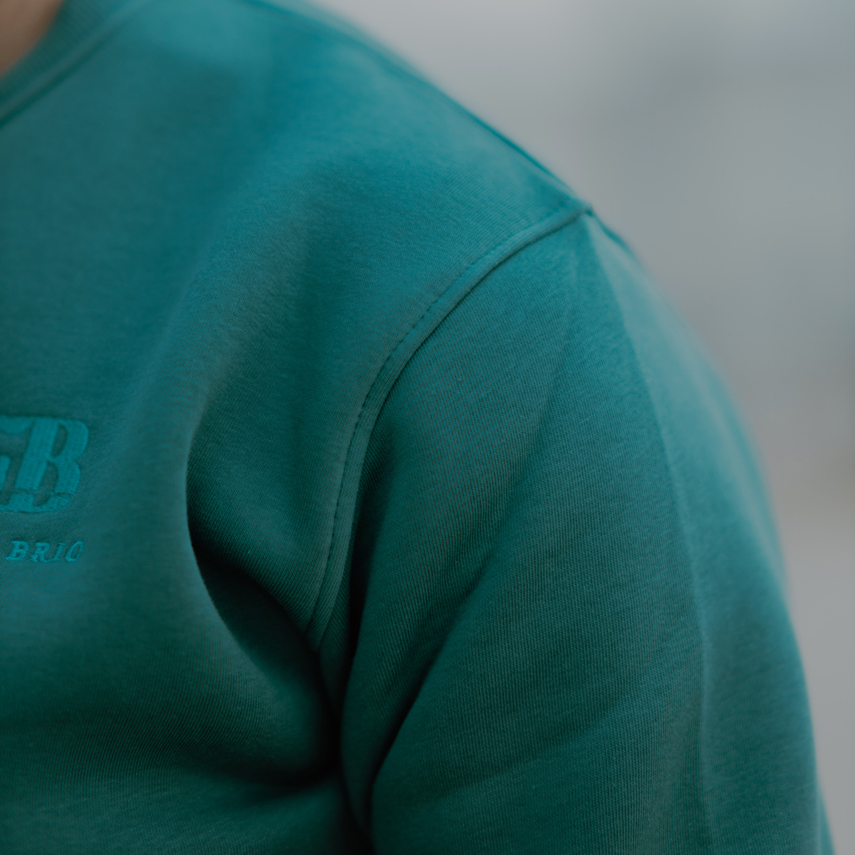 Sweat-shirt coton brodés Green