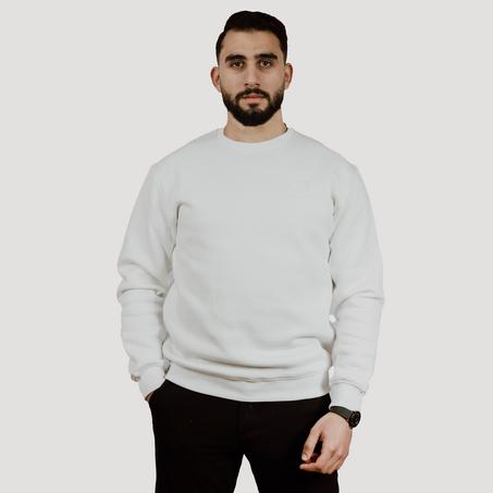 Sweat-shirt coton brodés White