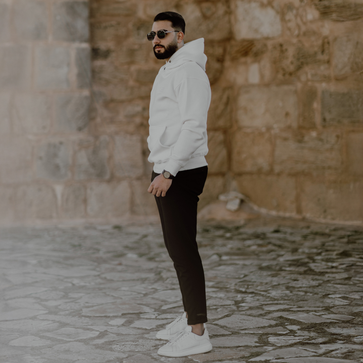 Hoody High Quality Cotton White