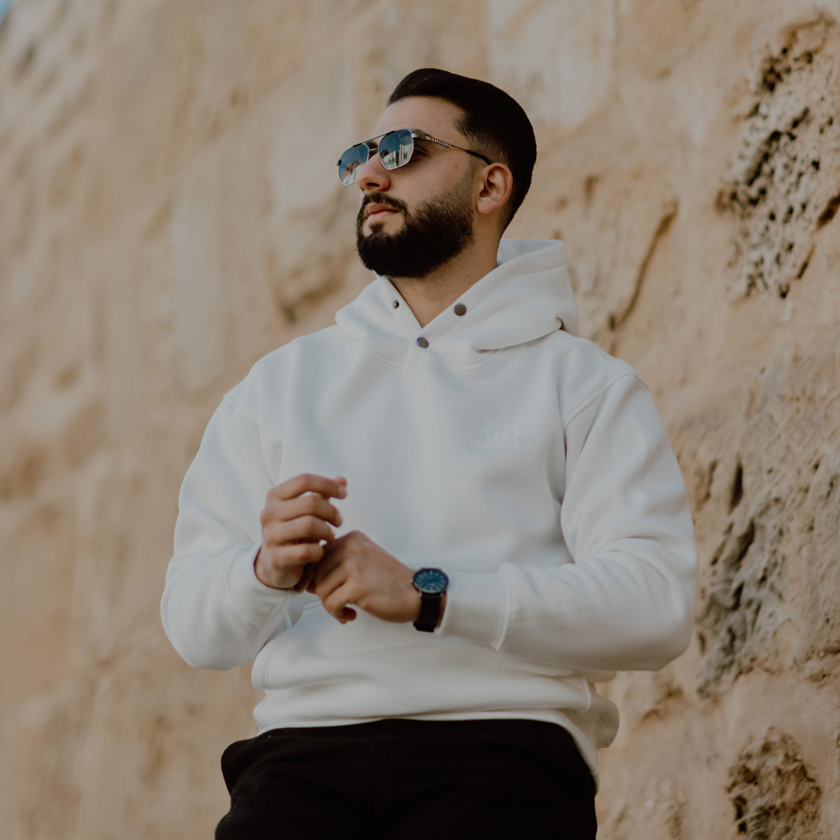 Hoody High Quality Cotton White