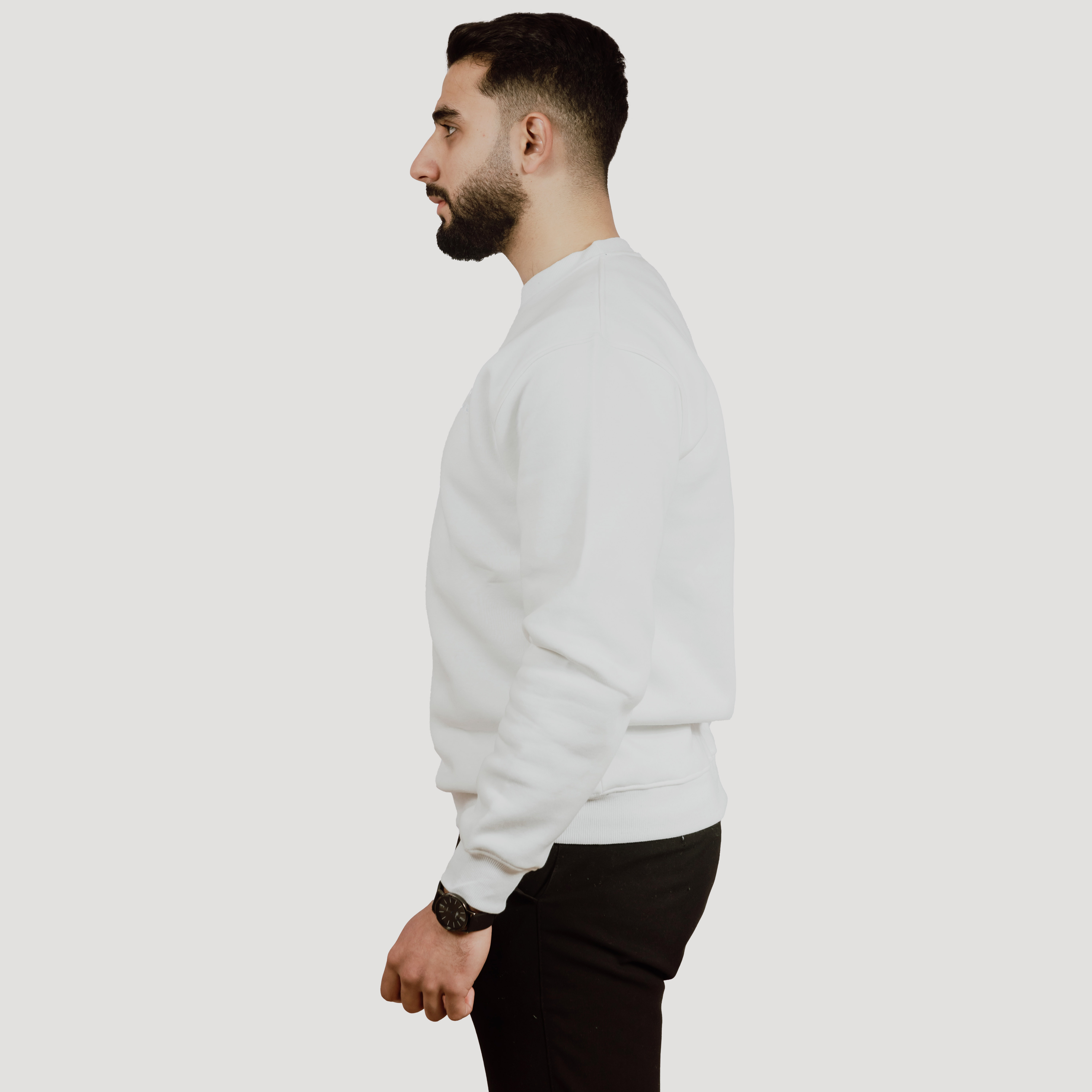 Sweat-shirt coton brodés White