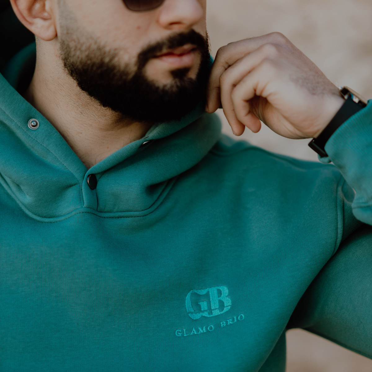Hoody High Quality Cotton Green
