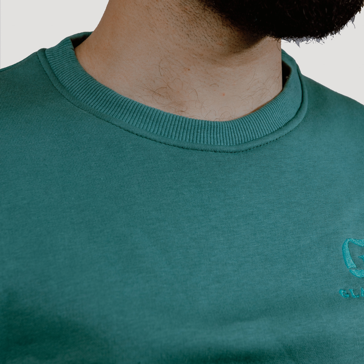 Sweat-shirt coton brodés Green