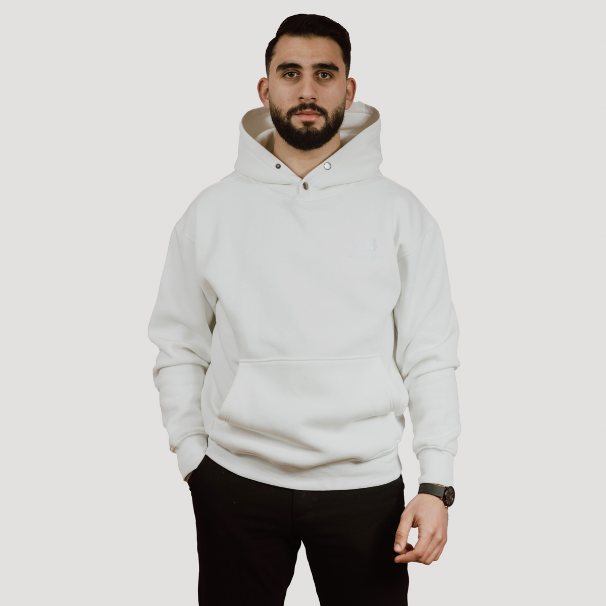 Hoody High Quality Cotton White