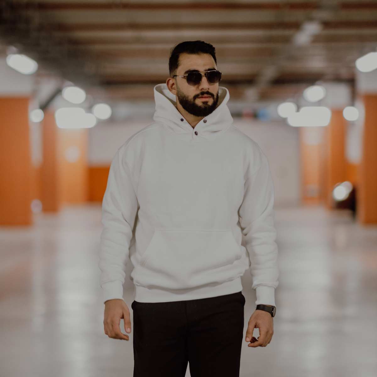 Hoody High Quality Cotton White