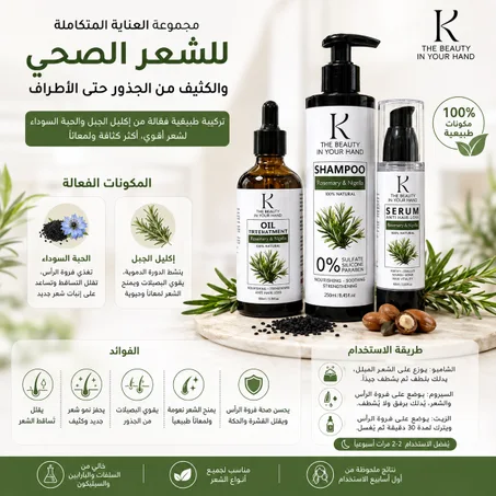 المجموعة ثلاثية لعلاج تساقط الشعر