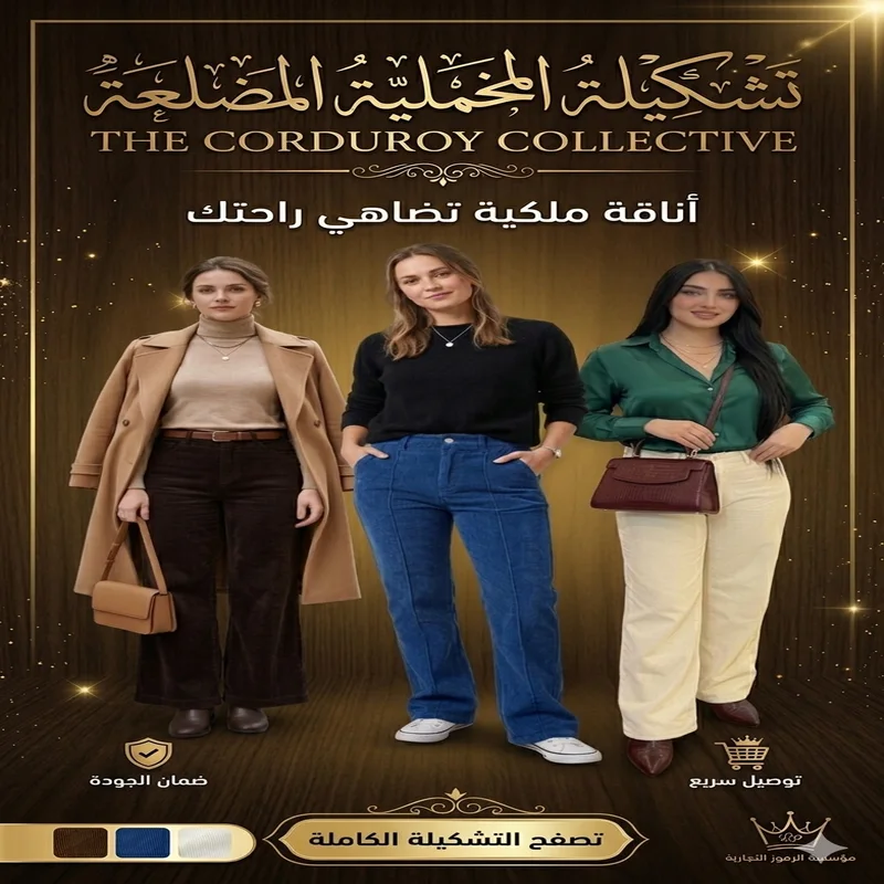 باك الأناقة 3 سراول قطيفة هماوية.