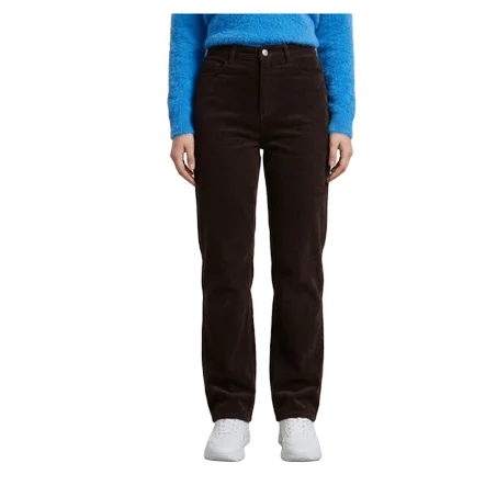 سروال قطيفة بني شكولاطة دافئ