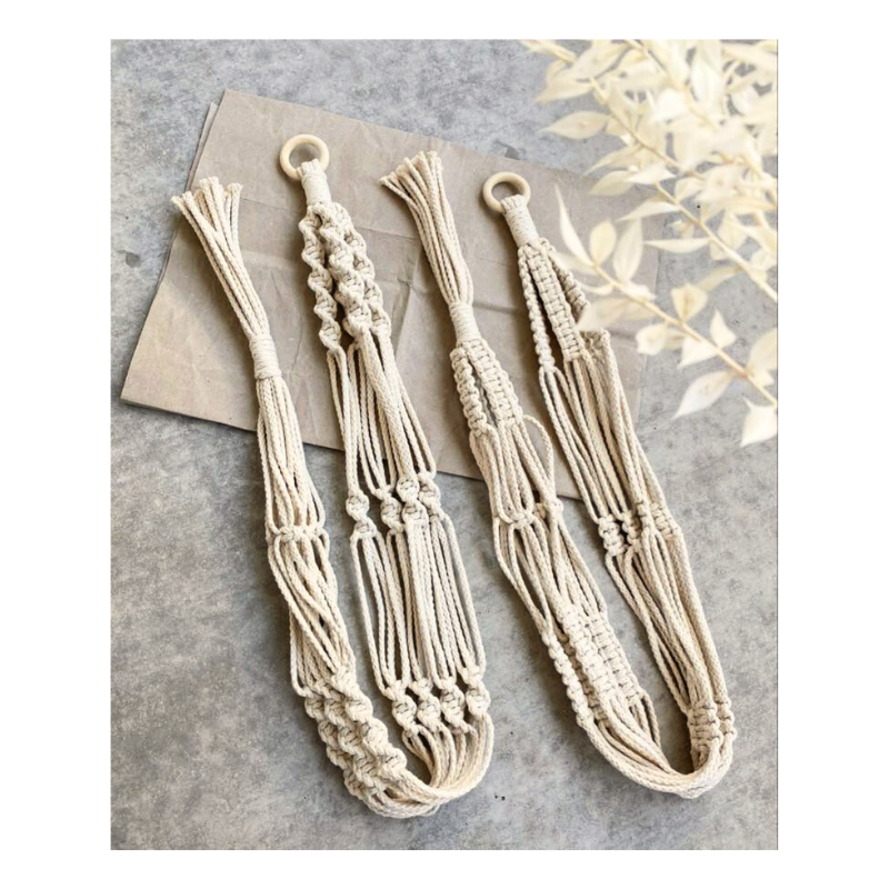 باك جوج بثمن واحد حامل النباتات بالماكرامي ديكور متميز و أنيق Pack de deux Porte-plantes en macramé, décoration unique et élégante