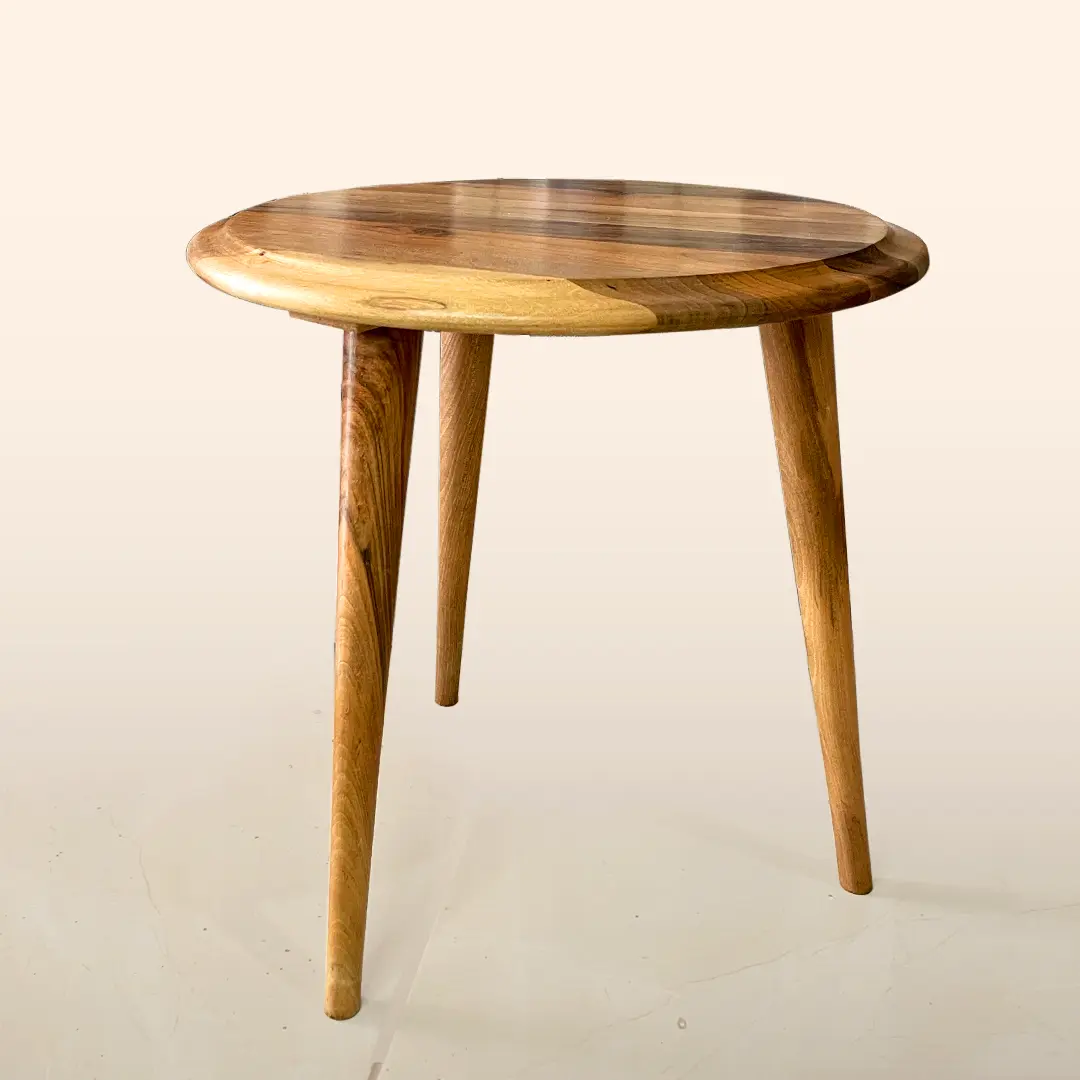 Ensemble de 3 Tables Gigognes en Bois Naturel - Style Scandinave