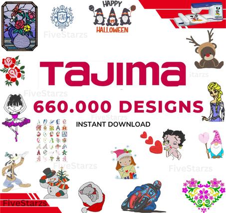Embroidery Designs Collection for Tajima Machines – Over 660,000 Embroidery Files in DST Format