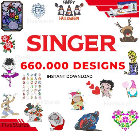 Embroidery Designs Collection for Singer Machines – Over 660,000 Embroidery Files in XXX Format