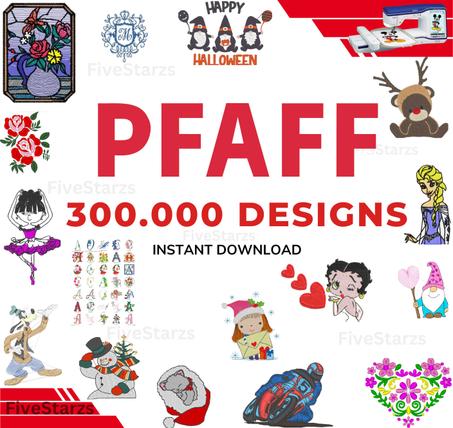 Embroidery Designs Collection for Pfaff Machines – Over 300,000 Embroidery Files in VP3 Format