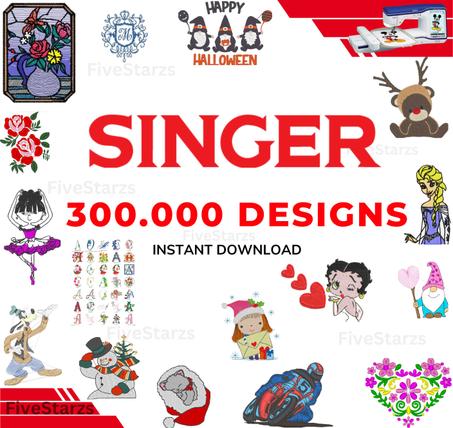 Embroidery Designs Collection for Singer Machines – Over 300,000 Embroidery Files in XXX Format