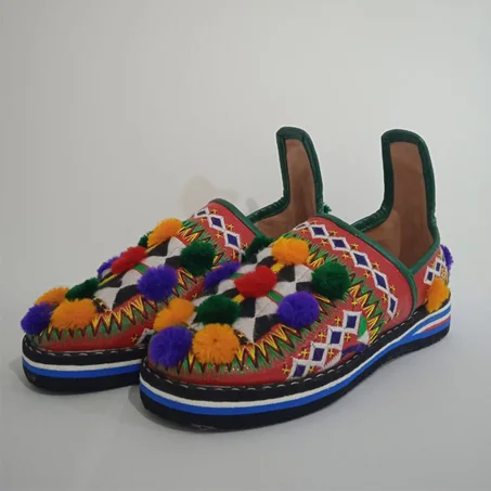 بلغة نسائية مطروزة -إدوكان- يدوية الصنع من الجلد جودة ممتازة