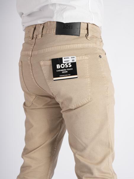 Pantalon en toile piqué de coton 5 poches  ( Beige )