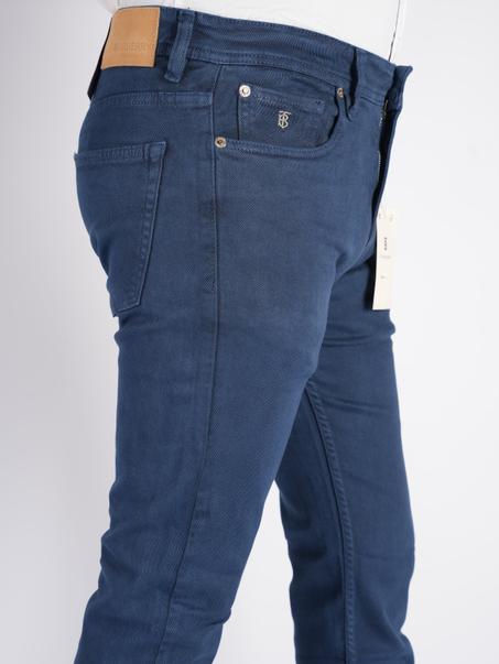 Pantalon en toile piqué de coton 5 poches  (  Bleu roi )