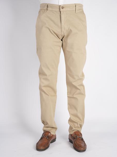 Pantalon en toile piqué de coton poches Coté ( Beige)