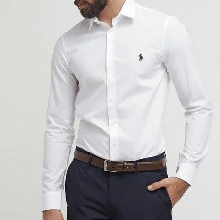 Pack Prestige – 4 Chemises Ralph  ( Noir + Blanche + Beige + Bleu ciel )