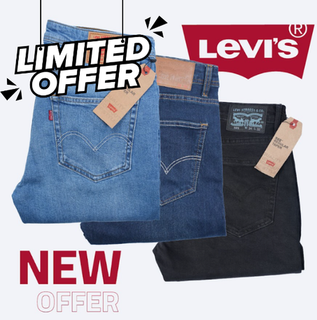 Pack de 3 Levi's De luxe coupe Normal ( Noir + Bleu petrole + Bleu clair )